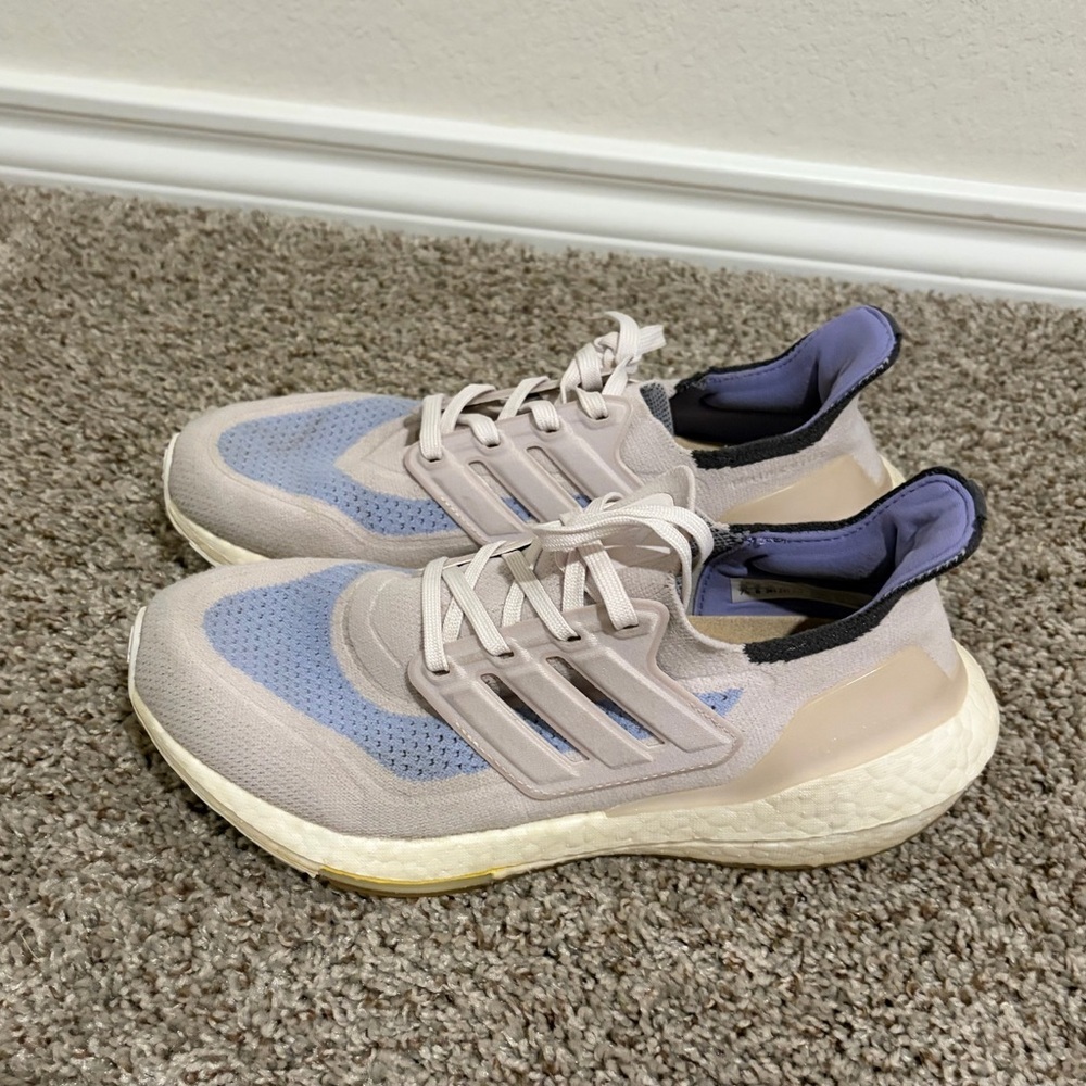 Adidas Women's Sneakers - Cream and Blue